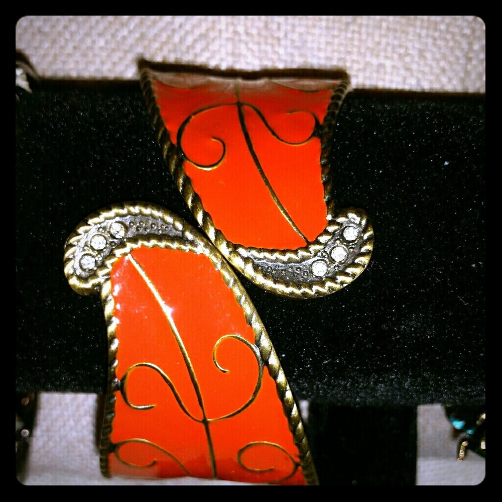 Orange Cuff bracelet